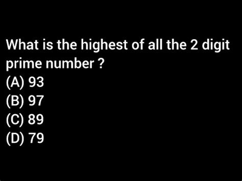 what is the largest 2 digit prime number|Prime Numbers .